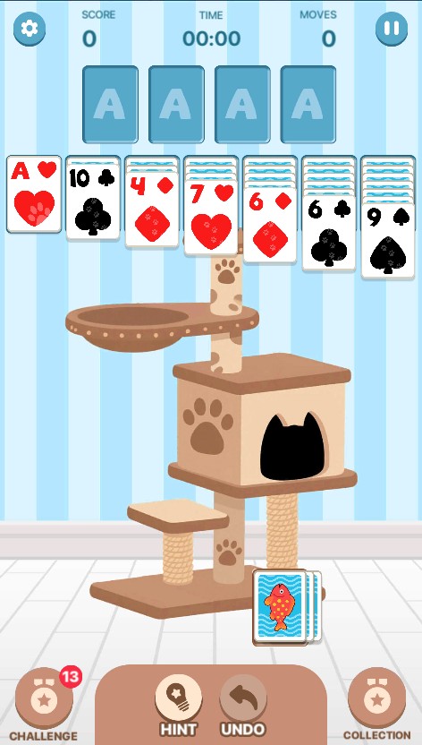 Game Board - Classic Solitaire gameplay with beautiful card designs